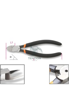 Tronchese A Taglienti Diagonali Rasi Manici PVC Antiscivolo