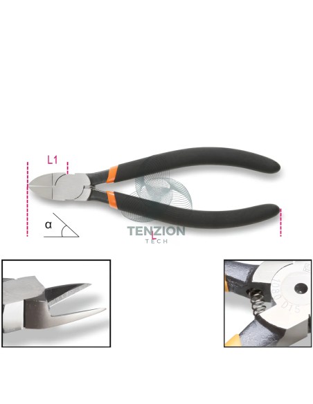 Tronchese A Taglienti Diagonali Rasi Manici PVC Antiscivolo