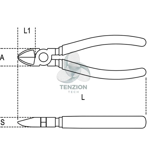 Tronchese A Taglienti Diagonali Cromati Manici PVC Antiscivolo