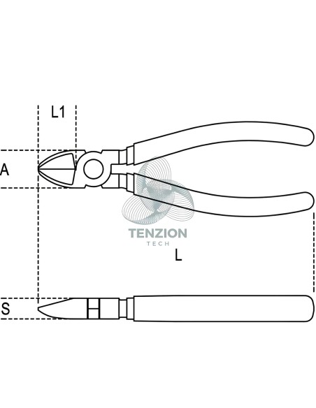 Tronchese A Taglienti Diagonali Cromati Manici PVC Antiscivolo