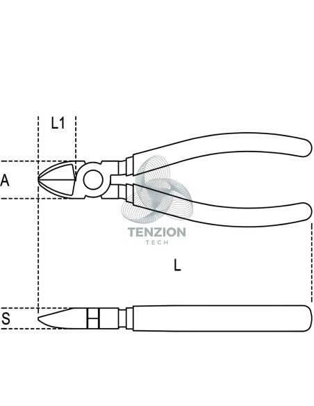 Tronchese A Taglienti Diagonali Manici PVC Antiscivolo