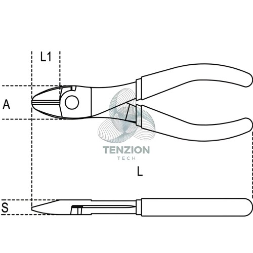 Tronchese A Grande Effetto Taglienti Diagonali Cromati Manici PVC Antiscivolo