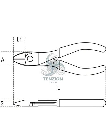 Tronchese A Grande Effetto Taglienti Diagonali Cromati Manici PVC Antiscivolo