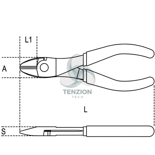 Tronchese A Grande Effetto Taglienti Diagonali Manici PVC Antiscivolo