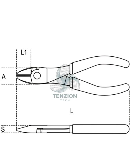 Tronchese A Grande Effetto Taglienti Diagonali Manici PVC Antiscivolo