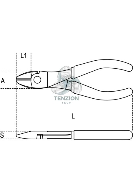 Tronchese A Grande Effetto Taglienti Diagonali Cromati Impugnatura Bimateriale