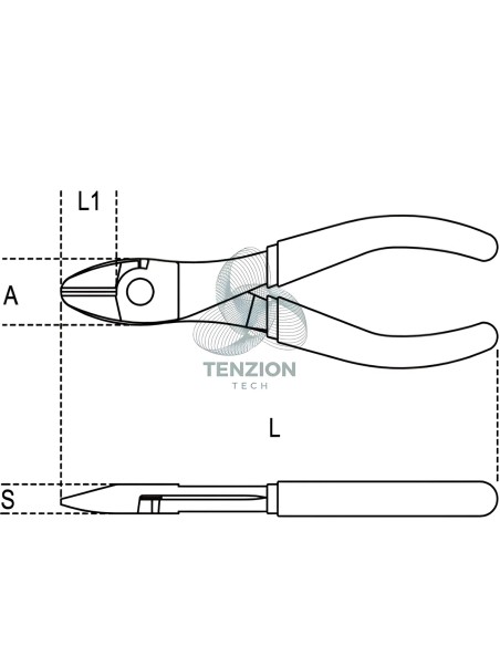 Tronchese A Grande Effetto Taglienti Diagonali Impugnatura Bimateriale