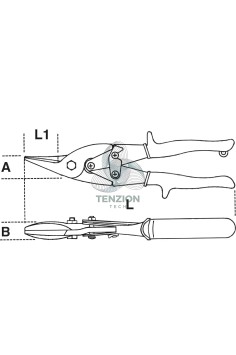 Cesoia A Doppia Leva Destrorsa Lame Curve 2