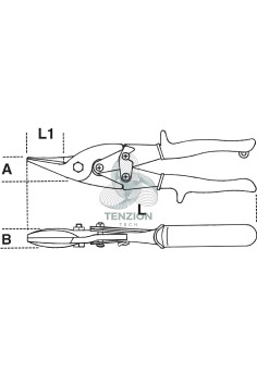 Cesoia A Doppia Leva Sinistrorsa Lame Curve 2