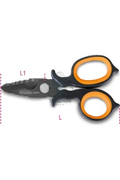 Forbice Per Elettricista Doppio Effetto Profili A Fresa Acciaio Inox Rivestito DLC 2