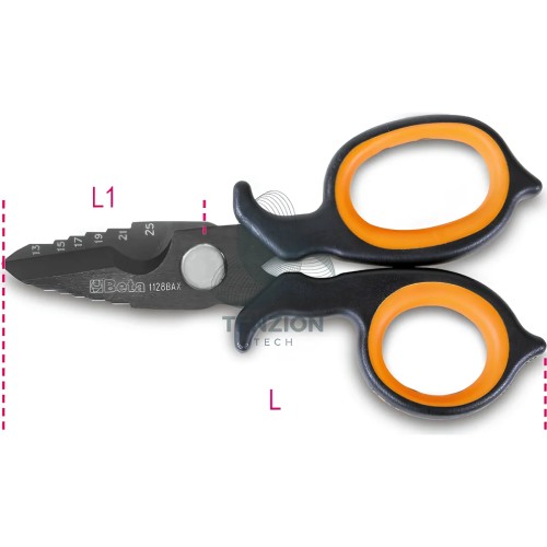 Forbice Per Elettricista Doppio Effetto Profili A Fresa Acciaio Inox Rivestito DLC