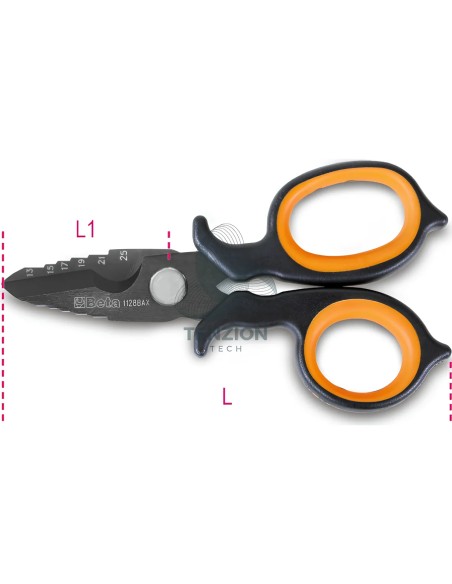 Forbice Per Elettricista Doppio Effetto Profili A Fresa Acciaio Inox Rivestito DLC