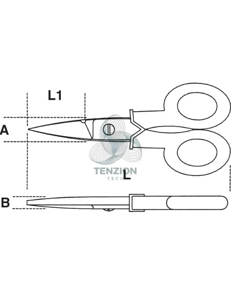 Forbice Per Elettricista Lame Dritte Microdentatura Acciaio Inox