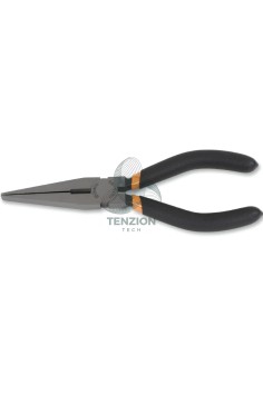 Pinza A Becchi Piatti Lunghissimi Dritti Zigrinati Manici PVC Antiscivolo
