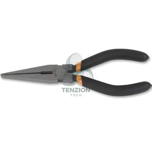 Pinza A Becchi Piatti Lunghissimi Dritti Zigrinati Manici PVC Antiscivolo