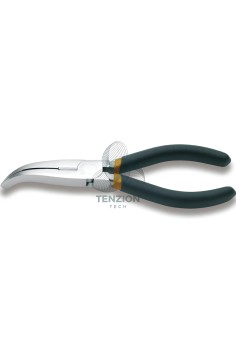 Pinza A Becchi Piatti Lunghissimi Piegati Zigrinati Manici PVC Antiscivolo