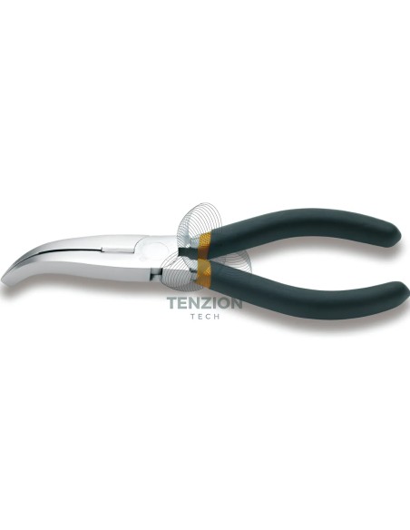 Pinza A Becchi Piatti Lunghissimi Piegati Zigrinati Manici PVC Antiscivolo