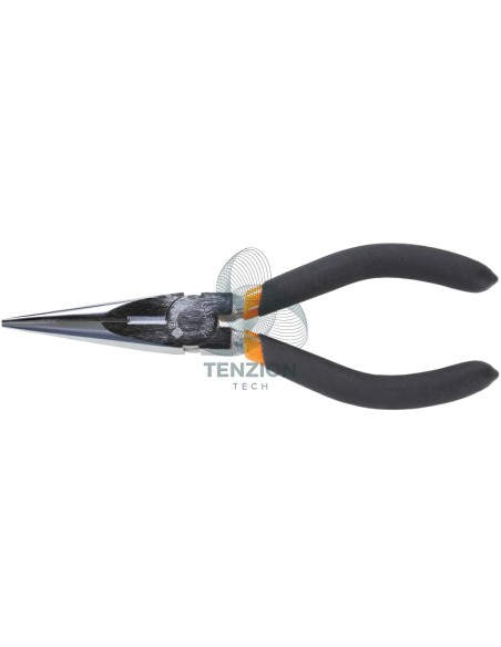 Pinza A Becchi Mezzotondi Lunghissimi Dritti Zigrinati Manici PVC Antiscivolo