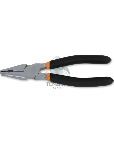 Set 3 Pinze Universale Becchi Mezzotondi Lunghi E Tronchese Cromate Manici PVC Antiscivolo
