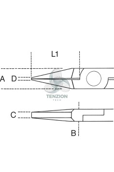 Pinza Per Elettronica Becchi Piatti Corti Lisci Impugnatura Bimateriale 2