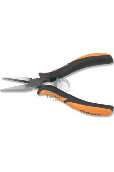 Pinza Per Elettronica Becchi Piatti Lunghi Lisci Impugnatura Bimateriale