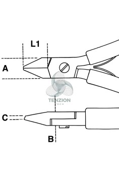Tronchese Per Elettronica Taglienti Diagonali Semirasi Becchi Assottigliati Impugnatura Bimateriale 2
