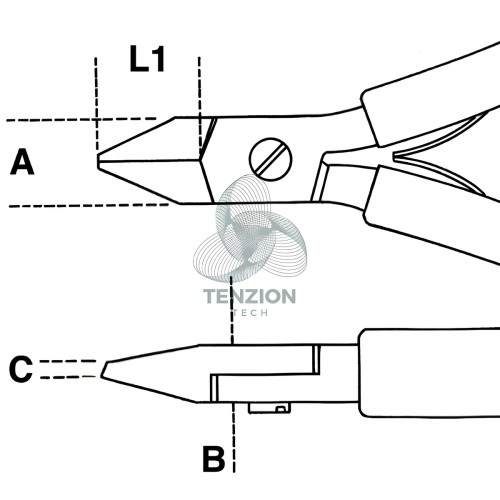 Tronchese Per Elettronica Taglienti Diagonali Semirasi Becchi Assottigliati Impugnatura Bimateriale