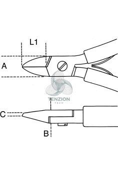Tronchese Per Elettronica Taglienti Diagonali Semirasi Becchi Arrotondati Impugnatura Bimateriale 2