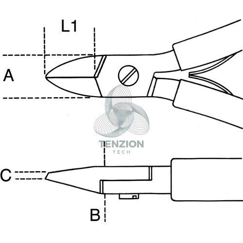 Tronchese Per Elettronica Taglienti Diagonali Semirasi Becchi Arrotondati Impugnatura Bimateriale