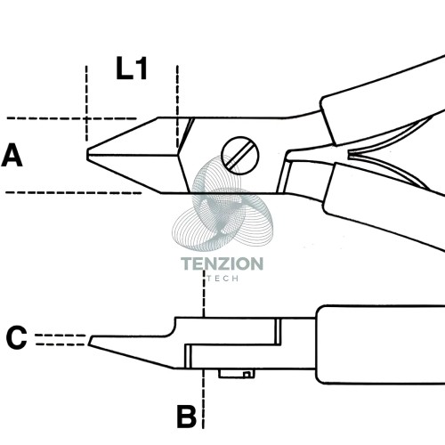 Tronchese Per Elettronica Taglienti Diagonali Rasi Becchi Assottigliati Scaricati Impugnatura Bimateriale
