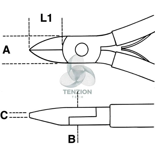 Tronchese Per Elettronica Taglienti Diagonali Normali Impugnatura Bimateriale