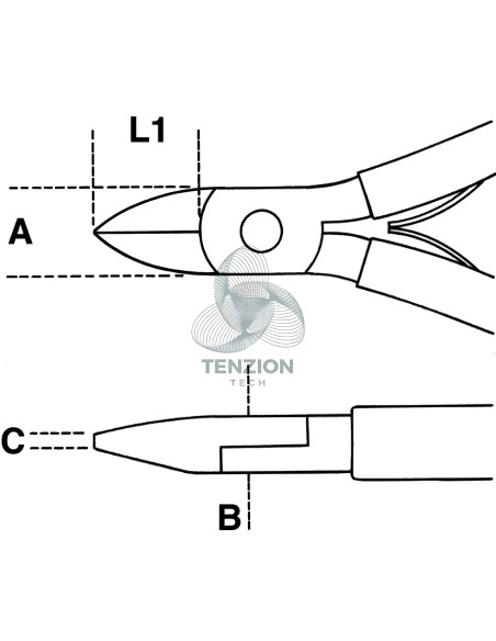 Tronchese Per Elettronica Taglienti Diagonali Normali Impugnatura Bimateriale