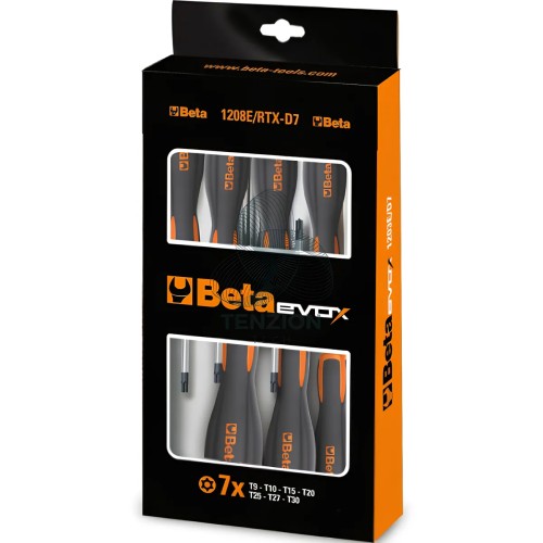 Set 7 Chiavi Maschio Torx Tamper Resistant Con Impugnatura T9-T30