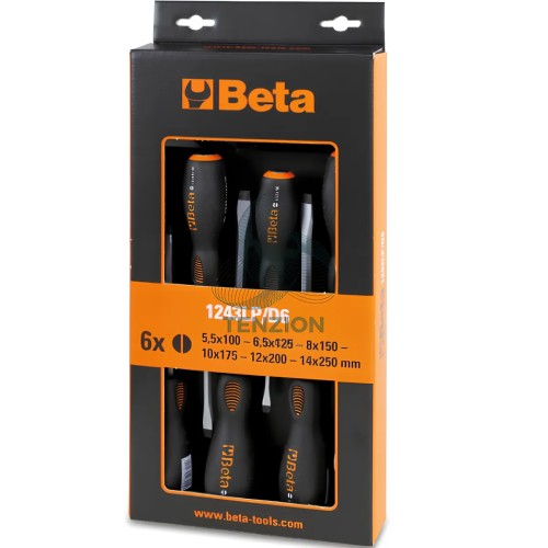 Set 6 Giraviti A Battere Per Viti Intaglio 1x5,5x100-2,5x14x250mm