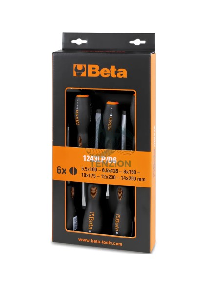 Set 6 Giraviti A Battere Per Viti Intaglio 1x5,5x100-2,5x14x250mm