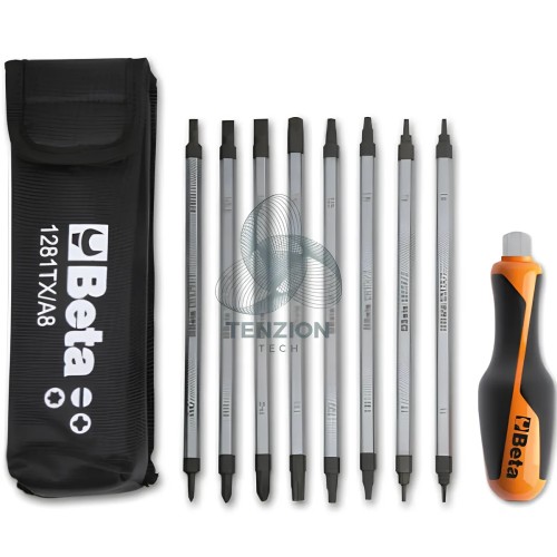 Set 8 Giraviti Bivalenti Con Impugnatura Di Manovra 1/4"