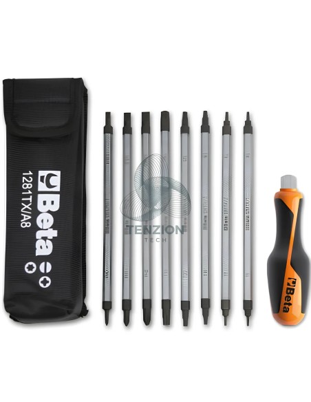 Set 8 Giraviti Bivalenti Con Impugnatura Di Manovra 1/4"