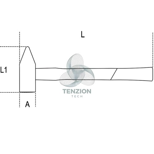 Martello Tipo Tedesco Per Meccanici Manico In Fibra