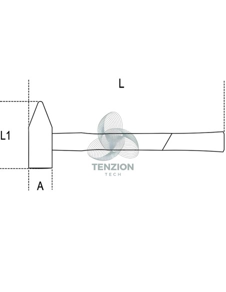 Martello Tipo Tedesco Per Meccanici Manico In Fibra