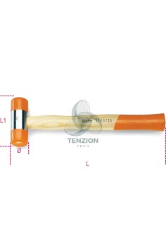 Mazzuola Con Battenti Intercambiabili Poliuretano Manico In Legno 2