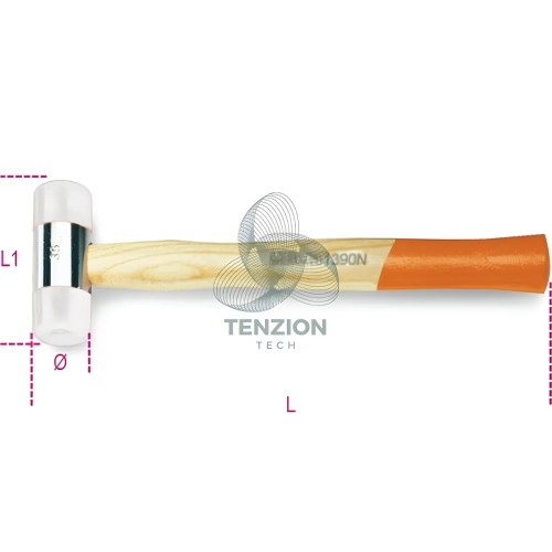 Mazzuola Con Battenti Intercambiabili Nylon Manico In Legno