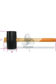 Mazzuola Con Testa In Gomma Dura 2