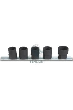 Set 5 Estrattori Per Dadi Destrorsi Danneggiati Attacco Quadro 3/8" 1/2" 20-27mm