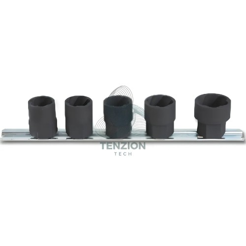 Set 5 Estrattori Per Dadi Destrorsi Danneggiati Attacco Quadro 3/8" 1/2" 20-27mm