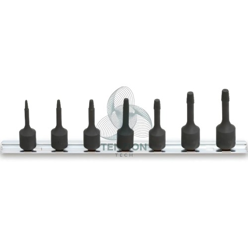 Set 7 Estrattori Per Viti Prigionieri Danneggiati Attacco Quadro 3/8" 1/2" 2-10mm
