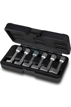 Set 6 Chiavi Poligonali Aperte Per Raccordi Carburante Iniettori 1/2" 12-19mm