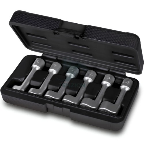 Set 6 Chiavi Poligonali Aperte Per Raccordi Carburante Iniettori 1/2" 12-19mm