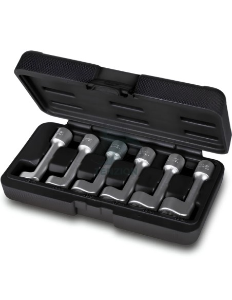 Set 6 Chiavi Poligonali Aperte Per Raccordi Carburante Iniettori 1/2" 12-19mm
