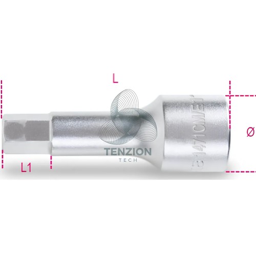 Chiave A Bussola Maschio Esagonale Per Viti Pinze Freno Mercedes ML 1/2" 11mm