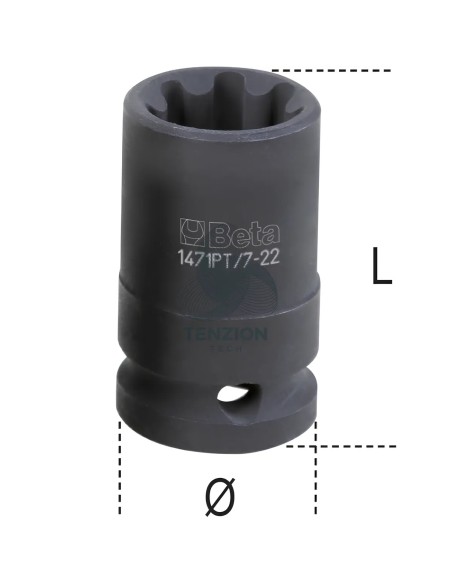 Set 5 Chiavi A Bussola Macchina Per Dadi Pinze Freno 1/2"